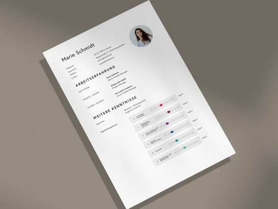 Bild eines Lebenslauf-Dokuments