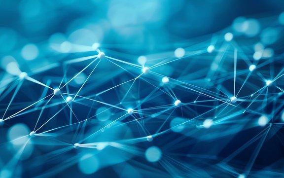 Abstrakte Darstellung eines virtuellen Netzes.